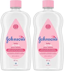 Johnson's Baby Oil, Mineral Oil Moisturizer and Baby Massage Oil, 591 ml